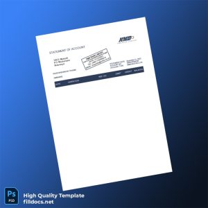 Zimbabwe NMB Bank Statement Template in Word and PDF formats