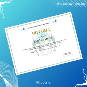 Fillable Argentina Escuela Secundaria Rural Med. TIC High School Diploma Template Preview - FillDocs