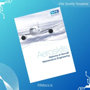 Fillable Australia TAFE NSW Diploma of Aircraft Maintenance Engineering Template Template Preview - FillDocs