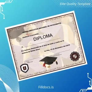 Fillable Bolivia Unidad Educativa Nacional de Patacamaya Diploma Template Template Preview - FillDocs