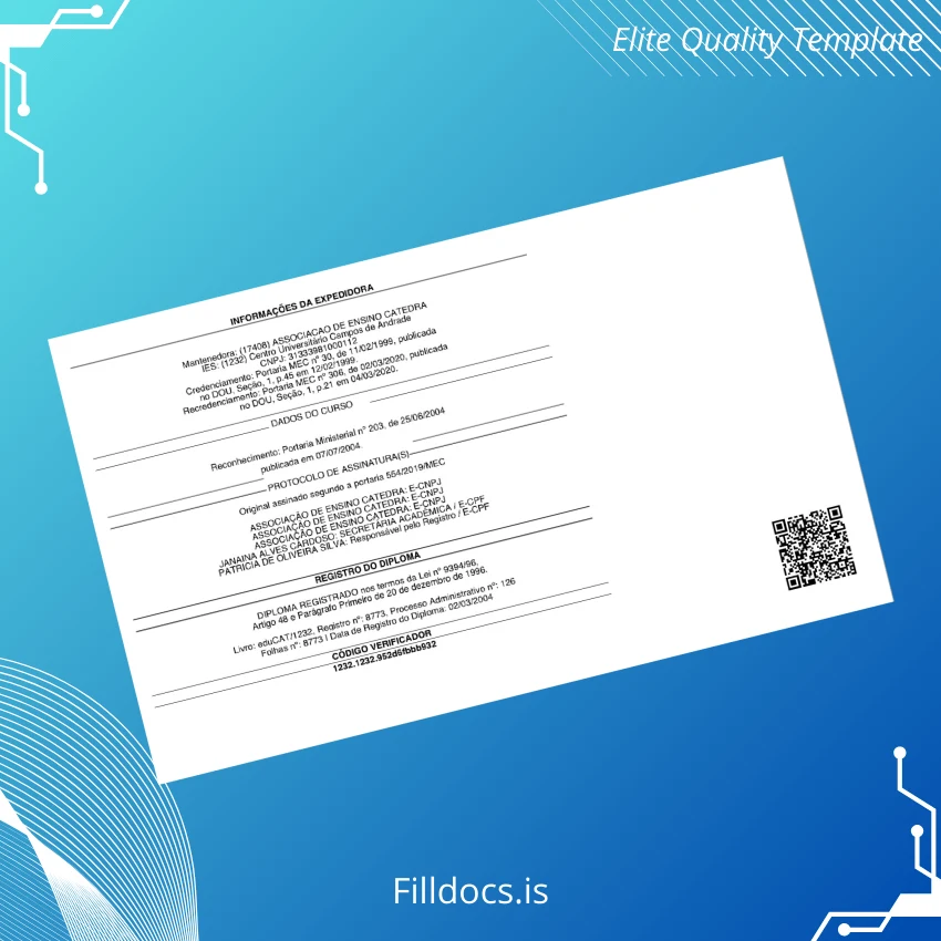 Fillable Brazil Centro Universitário Campos de Andrade Bachelor of Physiotherapy Template page 2 Page Preview - FillDocs