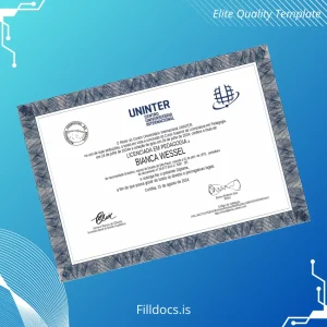 Fillable Brazil Centro Universitário Internacional UNINTER Bachelor of Education in Pedagogy Template Template Preview - FillDocs