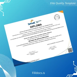 Fillable Brazil Escola de Educação Profissional Senac Rio Grande do Sul Technical Diploma in Logistics Template Preview - FillDocs