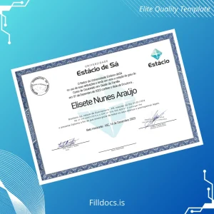 Fillable Brazil Estácio University Doctorate in Family Health Degree Template Template Preview - FillDocs