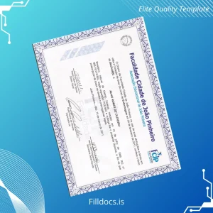 Fillable Brazil Faculty City of João Pinheiro Bachelor of Nursing Diploma Template Template Preview - FillDocs