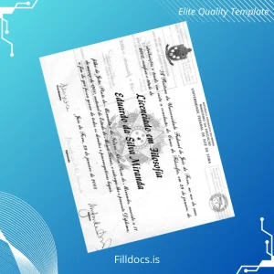 Fillable Brazil Federal University of Juiz de Fora Bachelor of Arts in Philosophy Template Template Preview - FillDocs