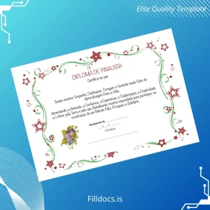 Fillable Brazil Finalist Diploma Template Template Preview - FillDocs