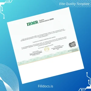 Fillable Brazil IBMR University Center Bachelor of Science in Psychology Template Template Preview - FillDocs