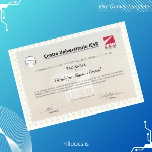 Fillable Brazil IESB University Bachelor of Electrical Engineering Template Template Preview - FillDocs