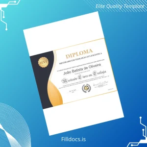 Fillable Brazil Instituto Educacional Videira Master of Arts in Ecclesiastical Theology Template Template Preview - FillDocs