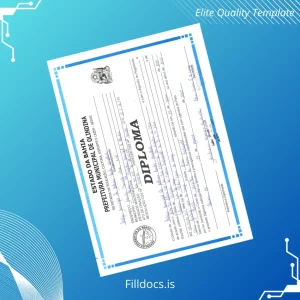 Fillable Brazil Municipal Education Prefectural High School Diploma Template Template Preview - FillDocs