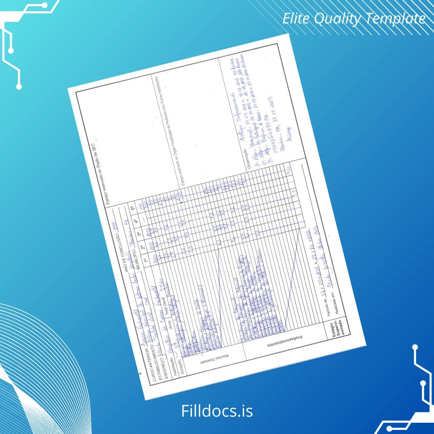 Fillable Brazil Municipal Education Prefectural High School Diploma Template page 2 Page Preview - FillDocs