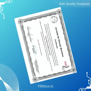 Fillable Brazil Tarcisio University Diploma Template Template Preview - FillDocs