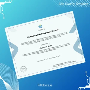 Fillable Brazil Universidade Anhanguera - Uniderp Bachelor of Education in Pedagogy Template Template Preview - FillDocs