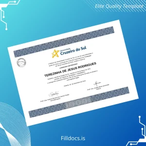 Fillable Brazil Universidade Cruzeiro do Sul Bachelor of Education in Pedagogy Template Template Preview - FillDocs