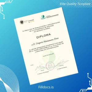 Fillable Brazil Universidade Estácio de Ribeirão Preto Technologist in Tourism Management Diploma Template Preview - FillDocs