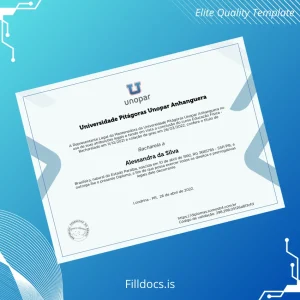 Fillable Brazil Universidade Pitágoras Unopar Anhanguera Bachelor of Physical Education Template Template Preview - FillDocs