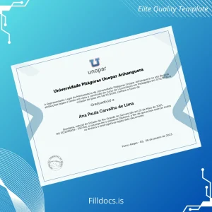 Fillable Brazil Universidade Pitágoras Unopar Licentiate in Pedagogy Template Template Preview - FillDocs