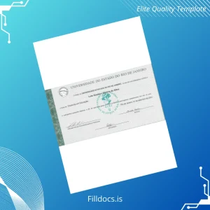 Fillable Brazil Universidade do Estado do Rio de Janeiro Doctorate in Education Template Template Preview - FillDocs