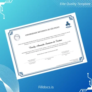 Fillable Brazil University Metodista de São Paulo Bachelor of Education Template Template Preview - FillDocs