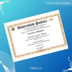 Fillable Brazil University Paulista Licentiate Degree in Pedagogy Template Template Preview - FillDocs