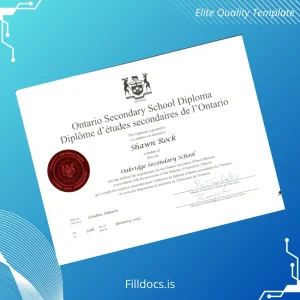Fillable Canada Oakridge Secondary School Ontario Secondary School Diploma Template Preview - FillDocs
