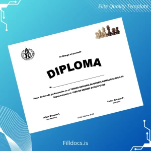 Fillable Chile Club de Ajedrez Concepción Diploma Template Template Preview - FillDocs
