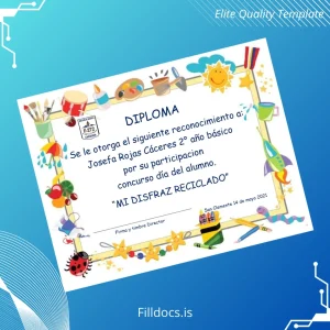 Fillable Chile Escuela Básica F-272 Chequén Diploma Certificate Template Preview - FillDocs