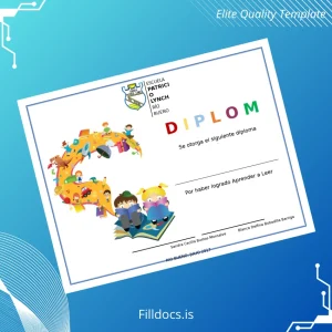 Fillable Chile Escuela Patricio Lynch Reading and Writing Diploma Template Template Preview - FillDocs
