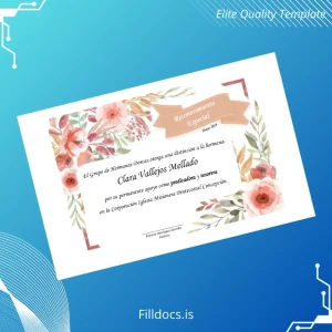 Fillable Chile Iglesia Misionera Pentecostal Concepción Diploma Template Template Preview - FillDocs