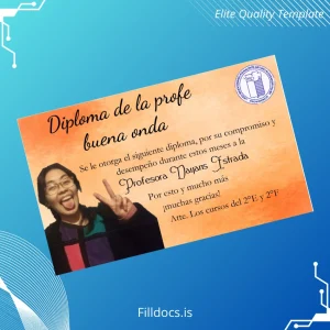 Fillable Chile Instituto Politécnico de Providencia Diploma Template Template Preview - FillDocs