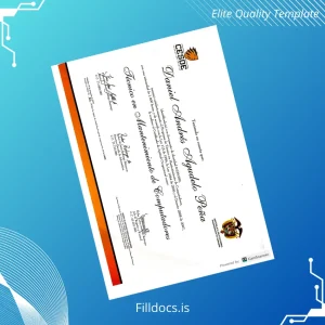 Fillable Colombia Cesde Technical Diploma in Computer Maintenance Template Preview - FillDocs