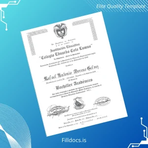 Fillable Colombia Colegio Eduardo Cote Lamus Bachelor of Academic Studies Template Template Preview - FillDocs