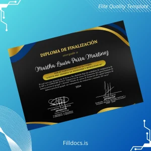 Fillable Colombia Conocer Diploma Template Template Preview - FillDocs