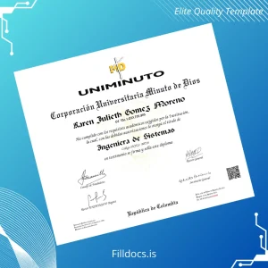 Fillable Colombia Corporación Universitaria Minuto de Dios Bachelor of Systems Engineering Template Template Preview - FillDocs