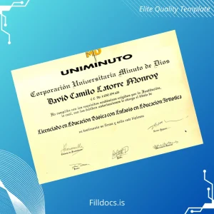 Fillable Colombia Corporación Universitaria Minuto de Dios Licentiate in Basic Education with Emphasis in Artistic Education Template Template Preview - FillDocs