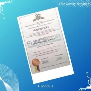 Fillable Colombia FUNDECOR Technical Certificate in Nursing Template Preview - FillDocs