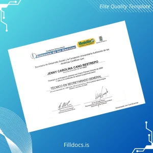 Fillable Colombia Fundación Universitaria Autónoma de las Américas Técnico en Secretariado General Template Template Preview - FillDocs