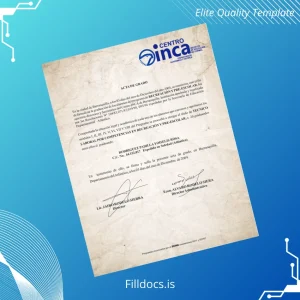 Fillable Colombia INCA Center Technical Labor Diploma in Recreation and Preschool Education Template Preview - FillDocs