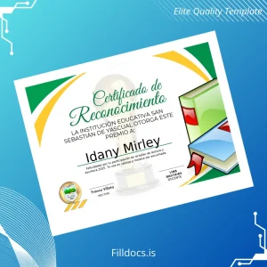 Fillable Colombia Institución Educativa San Sebastián de Vascual Football Diploma Template Template Preview - FillDocs