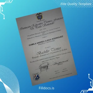 Fillable Colombia Institución Educativa Técnica Francisco de Paula Santander Bachiller Técnico in Asistencia en la Organización de Archivos Template Template Preview - FillDocs