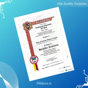 Fillable Colombia Institución Educativa del Sur High School Diploma Template Preview - FillDocs