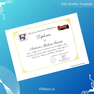 Fillable Colombia Instituto San Isidro de Los Dolores High School Diploma Template Template Preview - FillDocs