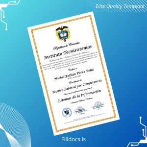 Fillable Colombia Instituto Tecnisistemas Técnico Laboral por Competencia in Systems of Information Template Template Preview - FillDocs