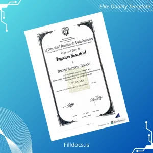 Fillable Colombia La Universidad Francisco de Paula Santander Bachelor of Industrial Engineering Template Template Preview - FillDocs