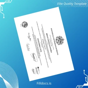 Fillable Colombia Pontificia Universidad Javeriana Bachelor of Civil Engineering Diploma Template Preview - FillDocs