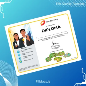 Fillable Colombia Progrentis Diploma Template Template Preview - FillDocs