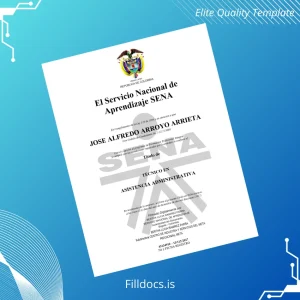 Fillable Colombia Servicio Nacional de Aprendizaje Técnico en Administrative Assistance Template Template Preview - FillDocs