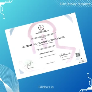 Fillable Colombia Technológico Comfenalco Social Worker Diploma Template Preview - FillDocs