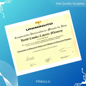 Fillable Colombia Uniminuto Bachelor of Education with Emphasis in Artistic Education Template Template Preview - FillDocs